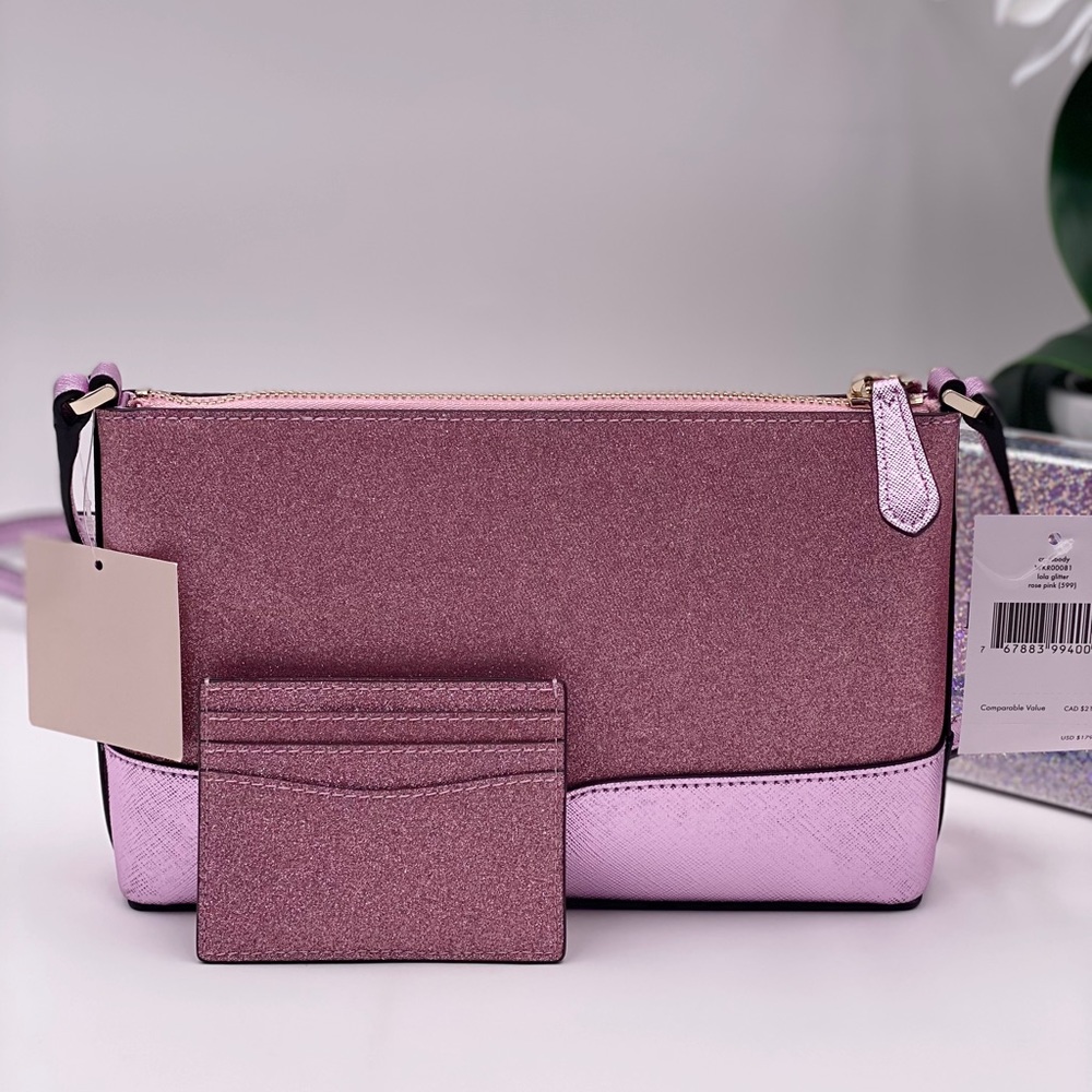 Kate Spade Lola Glitter Crossbody and Card Holder - Picture 2 of 12